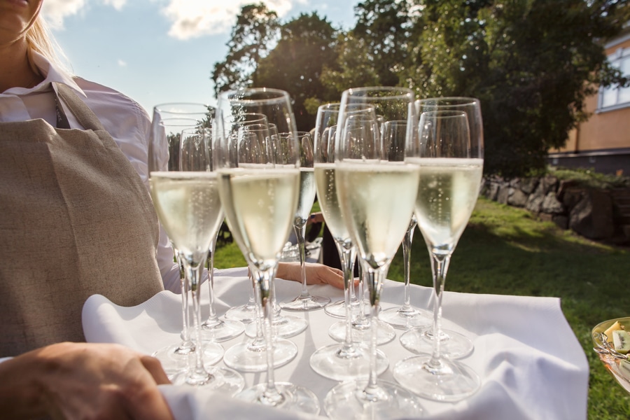Rikard-och-Therese-265 Servering av bröllopsskål i parken