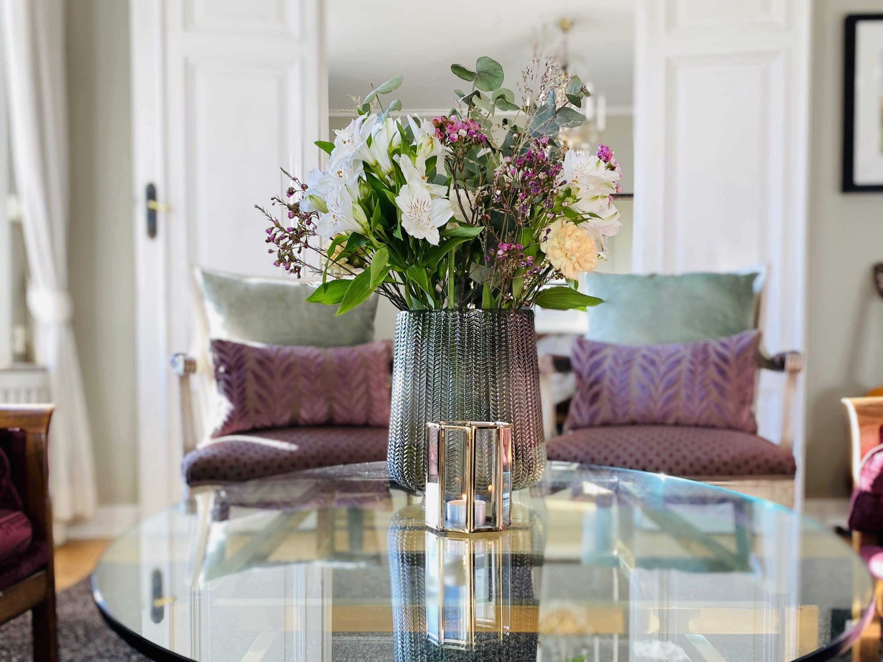 Salongen med blommor