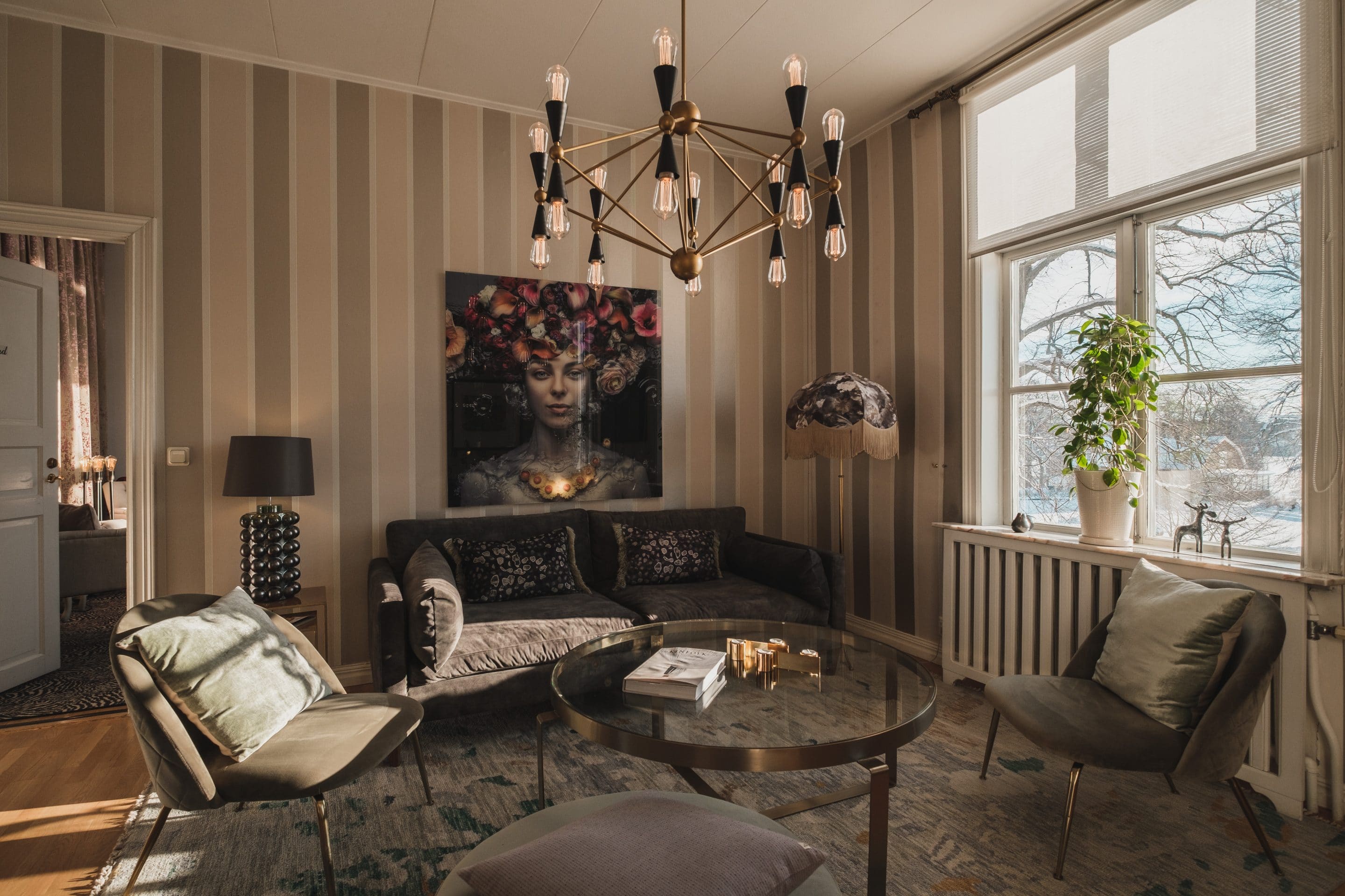 julpynt i herrgården